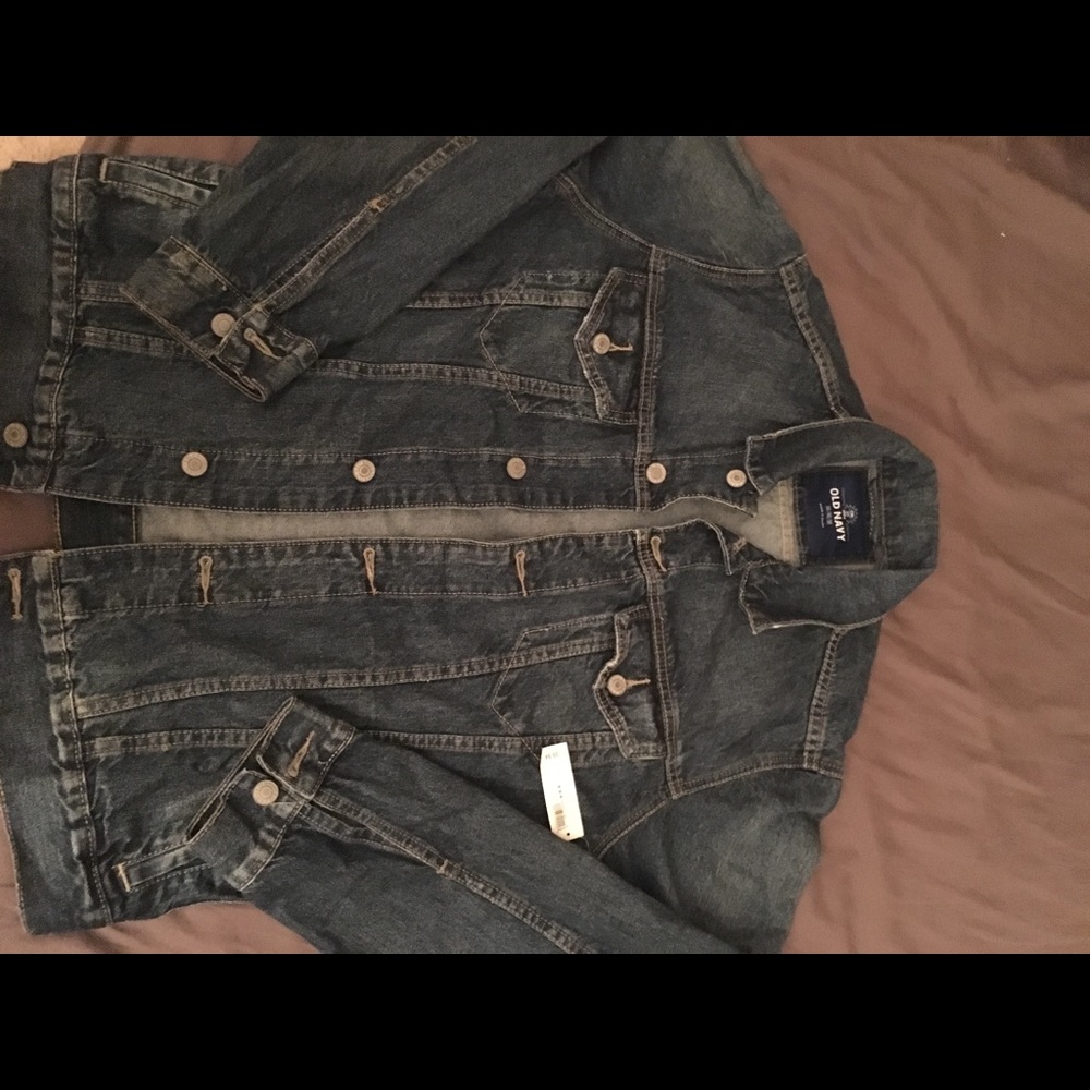Old navy blue jean jacket